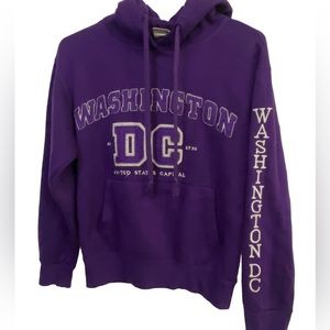 High End Vintage Purple Appliqué Washington DC Women’s S Hoodie